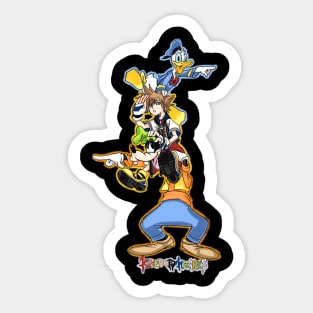 sora donald goofy trio Sticker